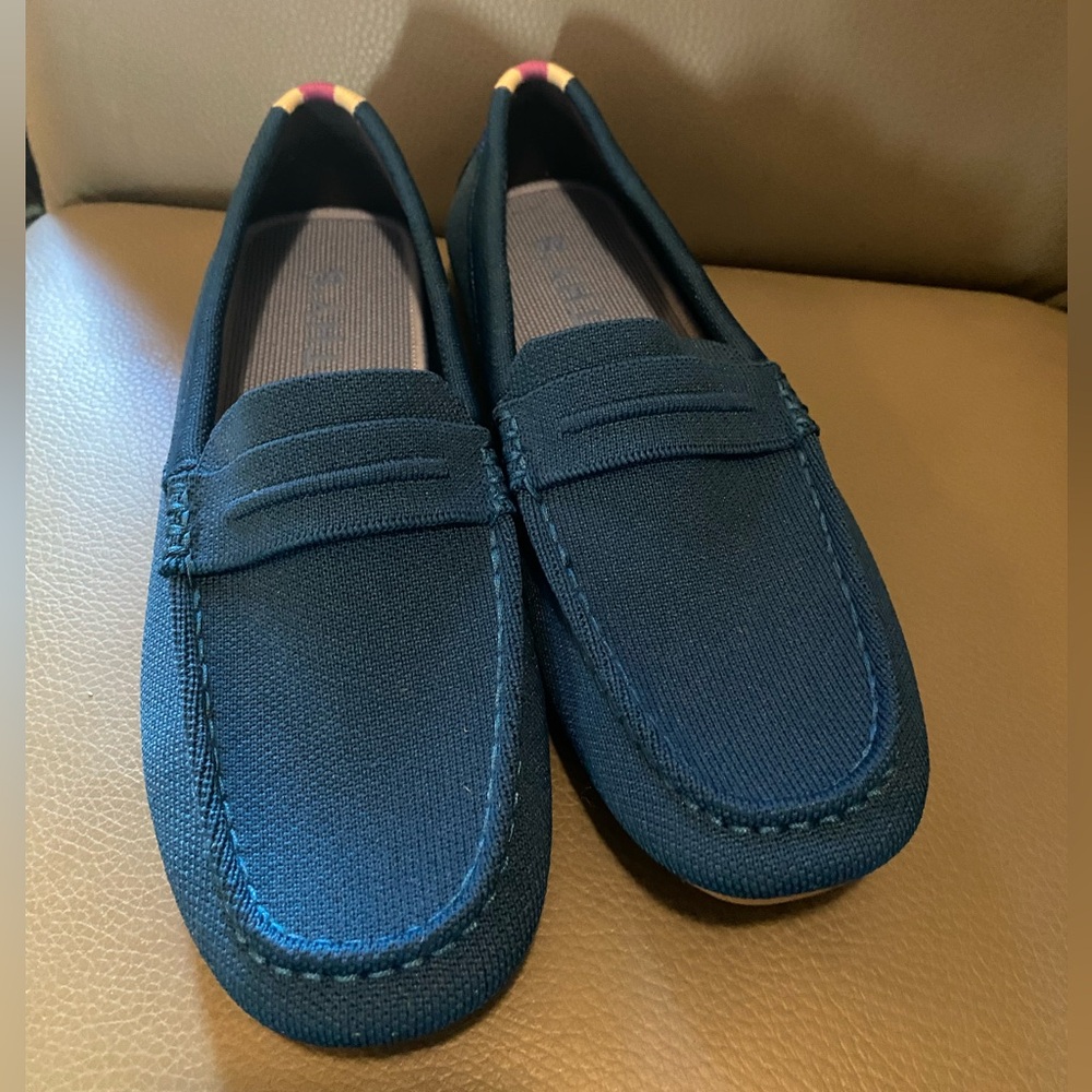 Rothy’s the driver loafer opal blue 9.5